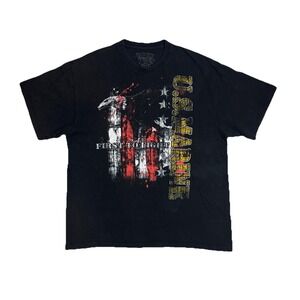 Black Ink Design US Marine First To Fight Graphic T-shirt Men's Size XL